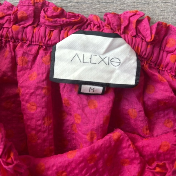 Alexis Marilena Smocked Off-Shoulder Blouson-Sleeve Dress Medium - Picture 8 of 14